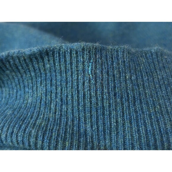 O’Connell’s Scotland Shetland Wool Sweater Mens 42/Med Blue Heathered Turquoise - Picture 7 of 7